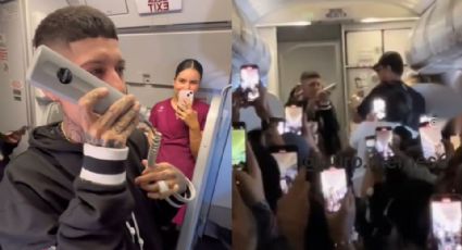 Video: Santa Fe Klan da 'concierto' privado a pasajeros a medio vuelo