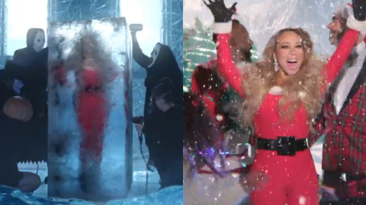VIDEO: Después de Halloween, Mariah Carey se 'descongela' y se alista para Navidad