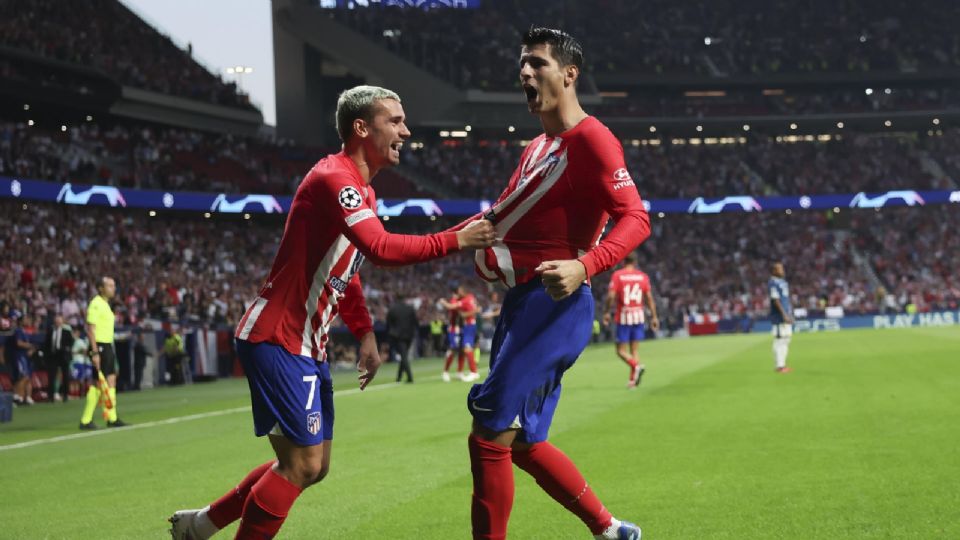 Antonie Griezmann y Álvaro Morata anotaron los goles del Atlético de Madrid contra Feyenoord