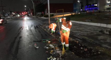 Recolectan 105 toneladas de basura en Monterrey en operativo por lluvias