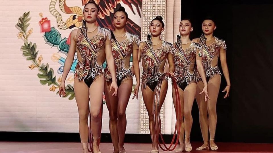 Fotografía de la Selección Mexicana de Gimnasia Rítmica, que participará en los Juegos Panamericanos de Santiago, en Chile