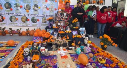 Con altar de muertos, exigen justicia por personas desaparecidas en NL