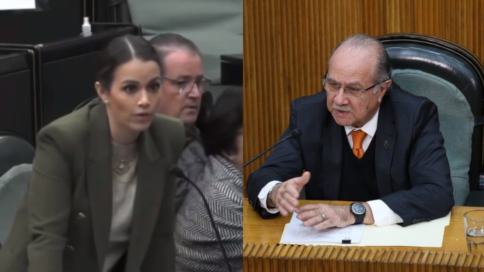 Javier Navarro durante la lectura del primer eje de la glosa del segundo informe de gobierno de Samuel García.