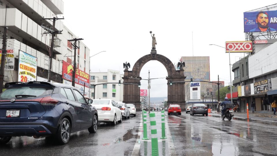 Arco de la Independencia, centro de Monterrey.