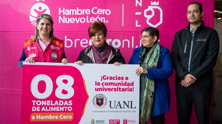 UANL dona 8.7 toneladas de alimentos para estrategia 'Hambre Cero' en Nuevo León