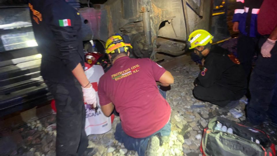 Persona atropellada por el tren.