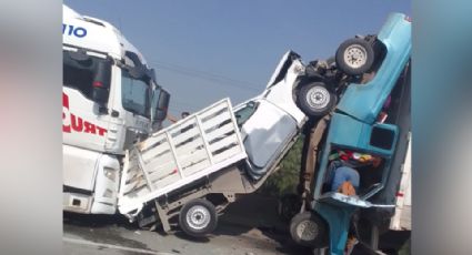 Carambola entre tráilers y camionetas deja varios lesionados en Libramiento Noroeste