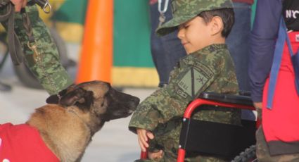 Niños cumplen el sueño de visitar el Campo Militar, en Apodaca