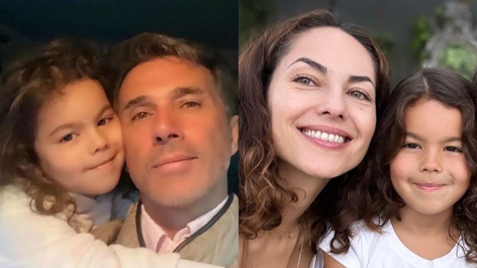 Sergio Mayer y Bárbara Mori con Mila, nieta de ambos.
