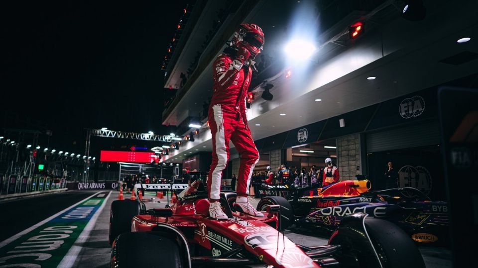 Charles Leclerc largará como primero en el Gran Premio de Las Vegas.