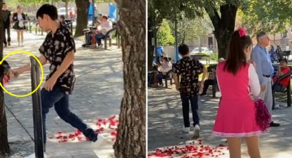 Joven rompe ramo de flores tras ser rechazado por su crush