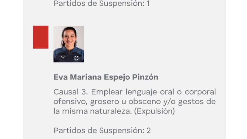 De acuerdo con la FMF, el castigo para la entrenadora albiazul toma esta gravedad debido al uso de lenguaje ofensivo para referirse a la árbitra del encuentro, Francia María González Martínez.