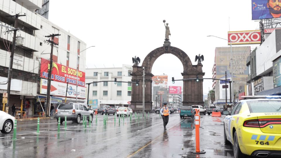 Obras en Arco de la Independencia.