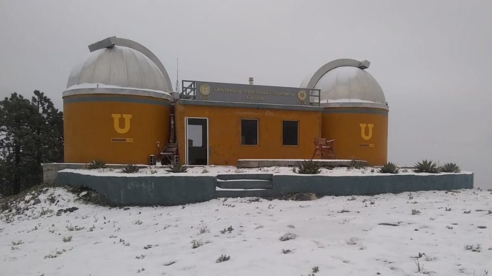 Caída de nieve en el Observatorio Astronómico de la UANL en Galeana | Protección Civil de Nuevo León