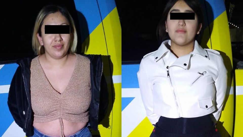 Mujeres detenidas en Monterrey por asalto