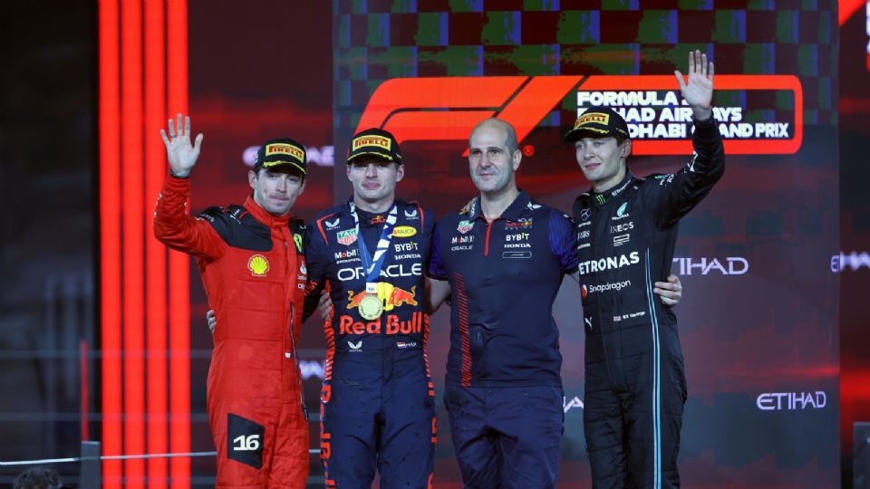 Max Verstappen fue el ganador del Gran Premio de Abu Dabi, Charles Leclerc finalizó segundo y George Russell tercero.