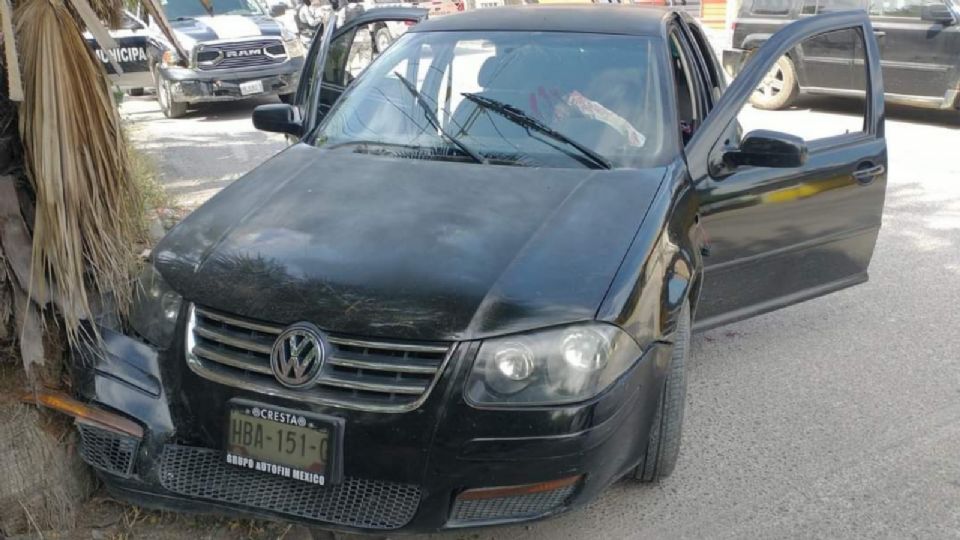 Auto baleado en Guerrero.