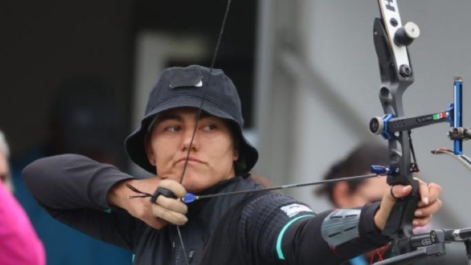 Alejandra Valencia durante la competencia de hoy en los Panamericanos.