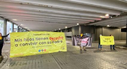 Padres bloquean avenidas en Monterrey y exigen convivir con sus hijos