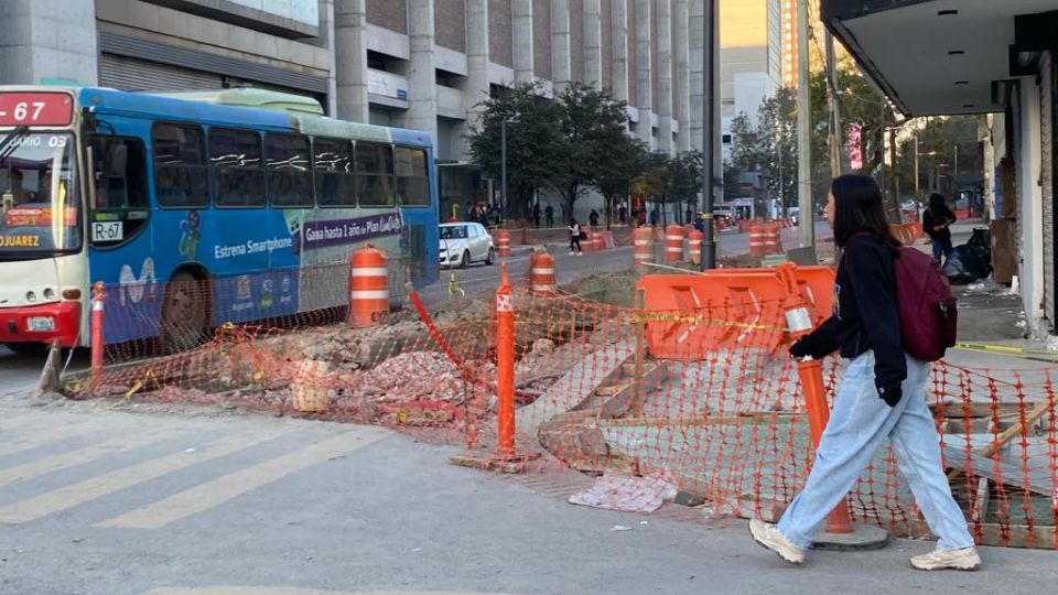 Obras de remodelación en avenida Ocampo.