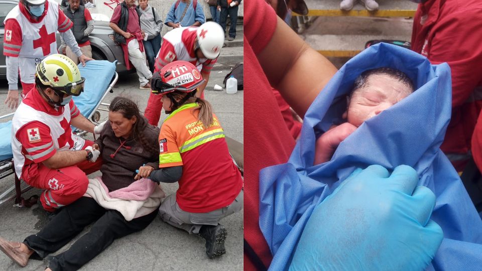 Mujer entra en labor de parto en la vía pública.