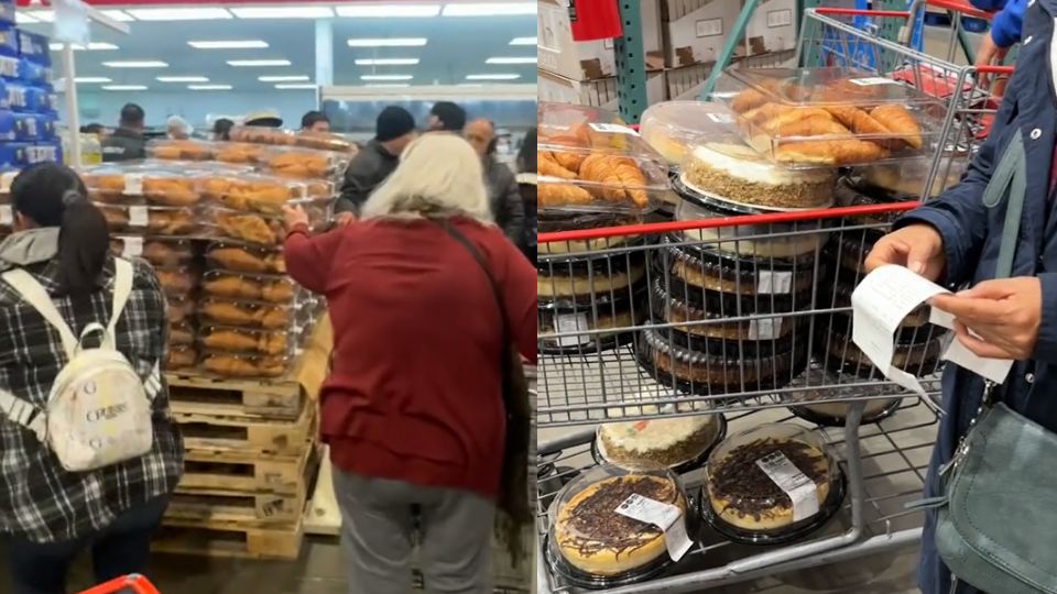 Clientes compran cuernitos y pasteles en Costco previo a Navidad.