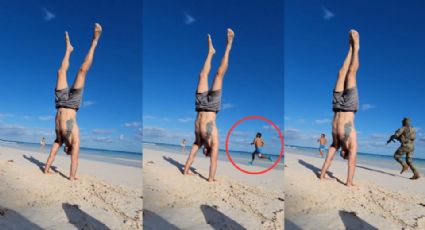 Sol, arena y… ¿drogas?: Maestro de yoga capta persecución en Tulum