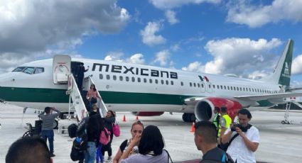 Tras desvío por niebla, llega a Tulum avión de Mexicana de Aviación