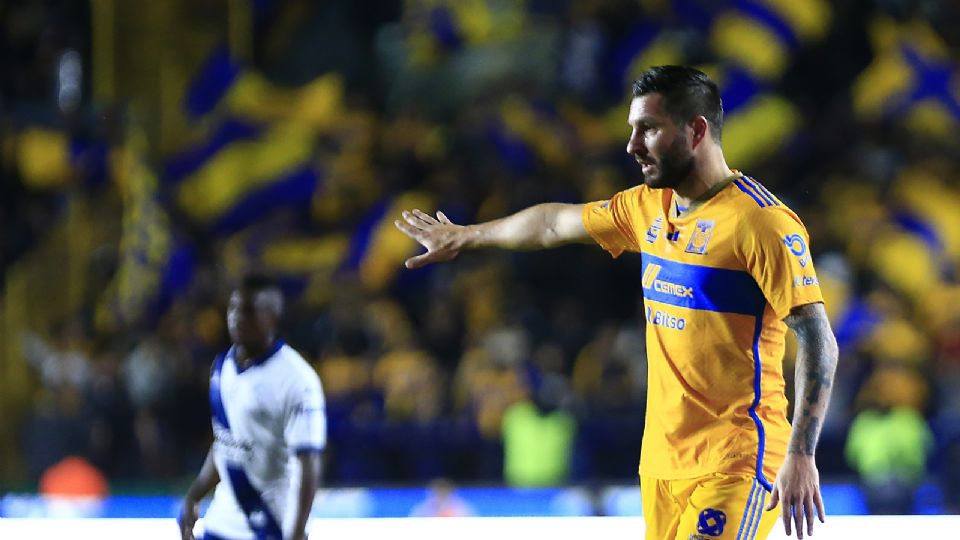 Andre-Pierre Gignac de Tigres durante el juego de vuelta de los cuartos de final del Torneo Apertura 2023