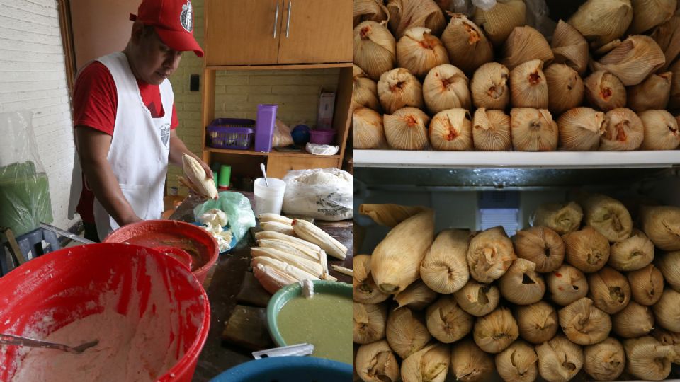 Foto: Ángel Alfaro, prepara tamales hoy previo al Día de la Candelaria, en el municipio de Tultitlan, en le Estado de México (México). EFE