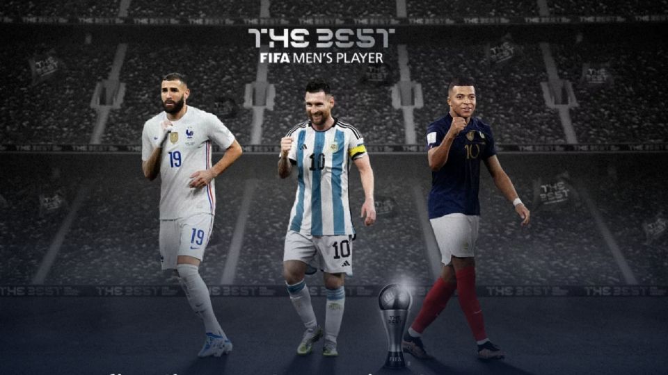 Karin Benzema, Lionel Messi y Kylian Mbappé son los nominados para el premio The Best al mejor futbolista masculino