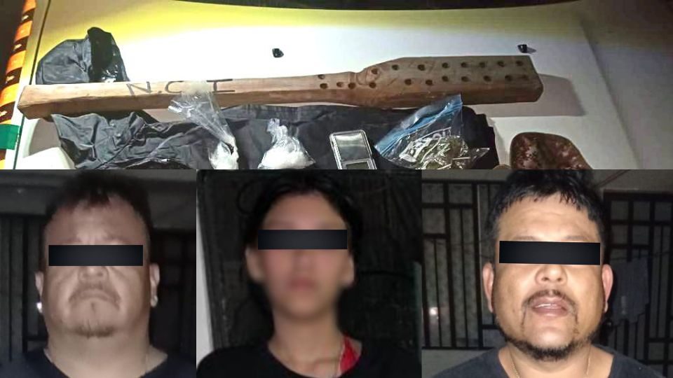 Detienen a sujetos con droga en Juárez. Foto: Secretaría de Seguridad de Nuevo León