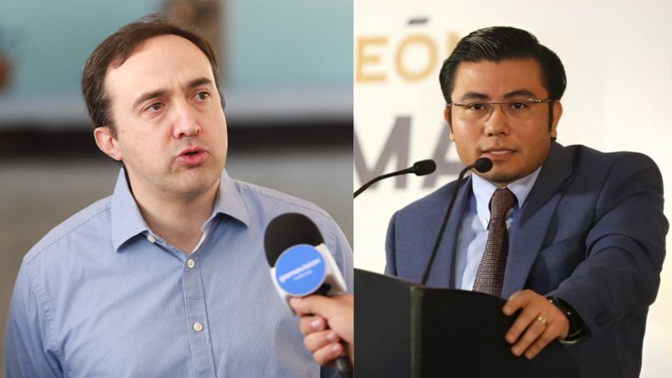 Hernán Salinas, líder del PAN en Nuevo León, y Felix Arratia, nuevo secretario de Medio Ambiente.