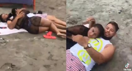 Video: Mujer encuentra a su esposo recostado en la playa junto a su secretaria