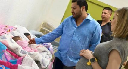 Julión Álvarez visita el DIF Capullos junto a Samuel y Mariana