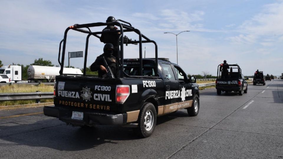 Patrullas de Fuerza Civil en Nuevo León.