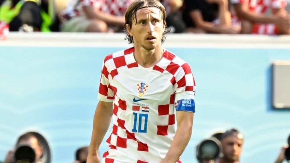 Luka Modric en su primer partido de Qatar 2022 contra Marruecos