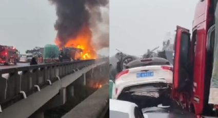 Carambola deja 16 muertos en autopista de China