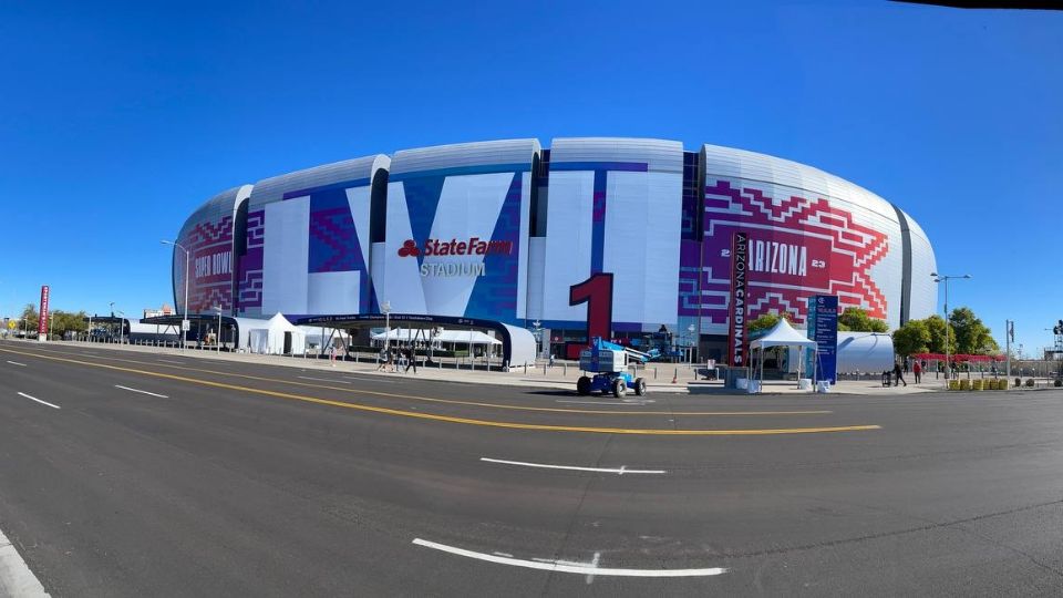 El State Farm Stadium, sede del Super Bowl LVII en Arizona