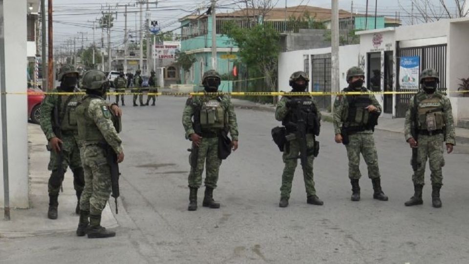 Militares durante el repliegue de personas en Nuevo Laredo. Créditos: Cortesía.