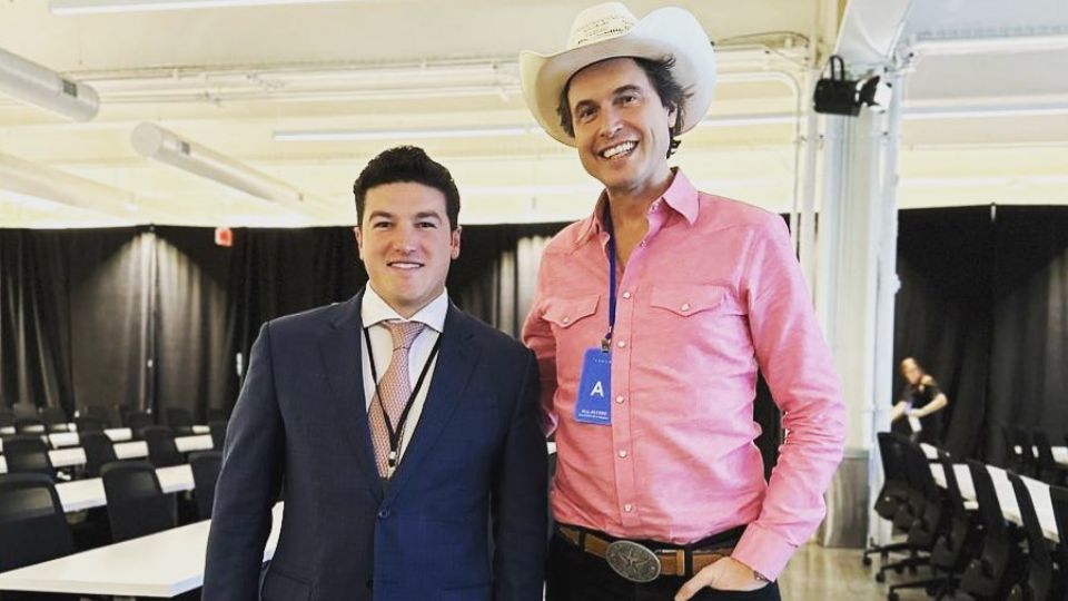 Samuel García, gobernador de Nuevo León, junto con Kimbal Musk, hermano de Elon Musk.