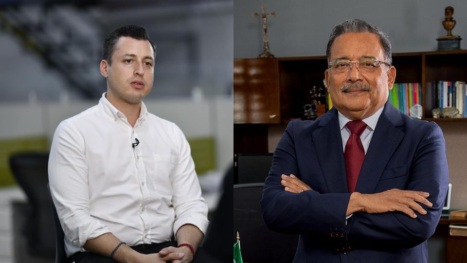 Luis Donaldo Colosio, alcalde de Monterrey y Andrés Mijes, alcalde de Escobedo.