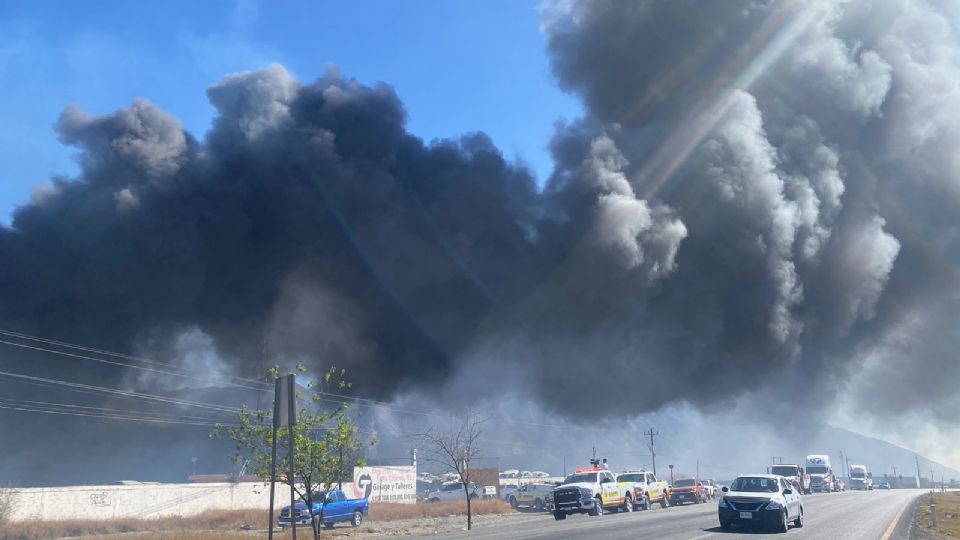 Incendio en el municipio de Santa Catarina.