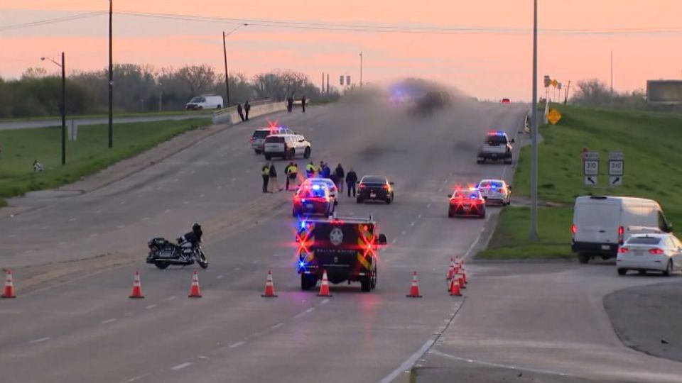 El sitio donde ocurrió el accidente en Texas.