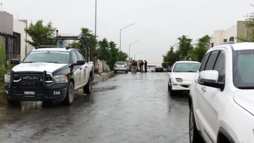 Zona acordonada donde encontraron a mujer