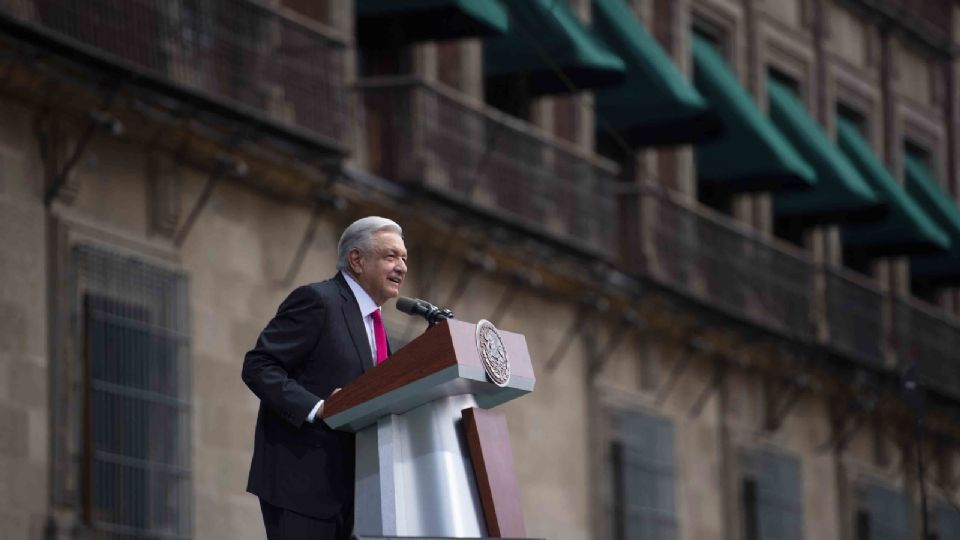 El presidente de México, Andrés Manuel López Obrador en el evento de los 85 Años de la Expropiación Petrolera.