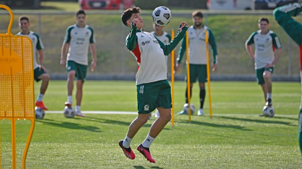 La Selección Mexicana de Futbol en un entrenamiento previo a los partidos de la Liga de Naciones, que marcaron el debut de Diego Cocca