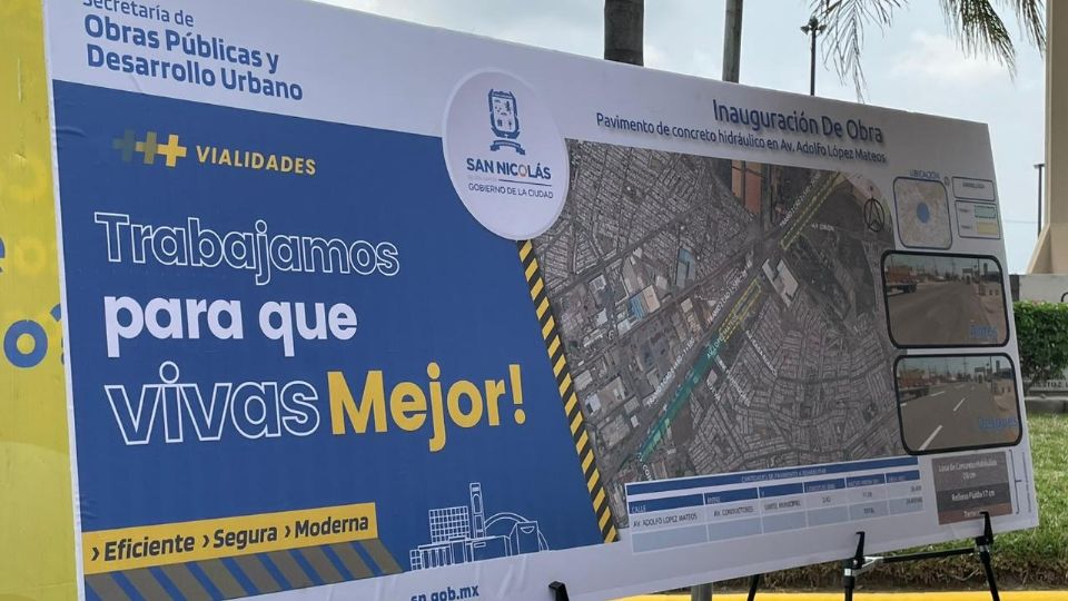 El municipio de San Nicolás rehabilitará la avenida Adolfo López Mateos.