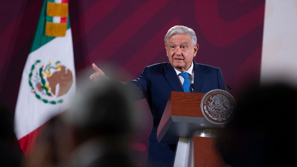 AMLO en su conferencia matutina del 24 de marzo en Palacio Nacional