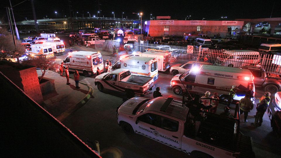 Incendio en estación migratoria del Instituto Nacional de Migración (INM) de Ciudad Juárez, Chihuahua.